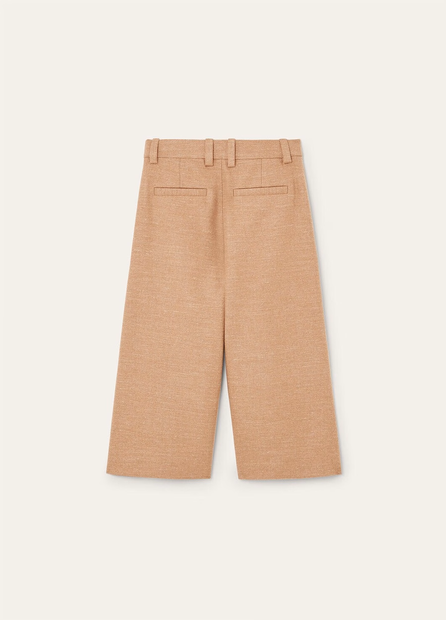Drake Bermuda Shorts In Sunlit Sand Melange Cashmere Wool