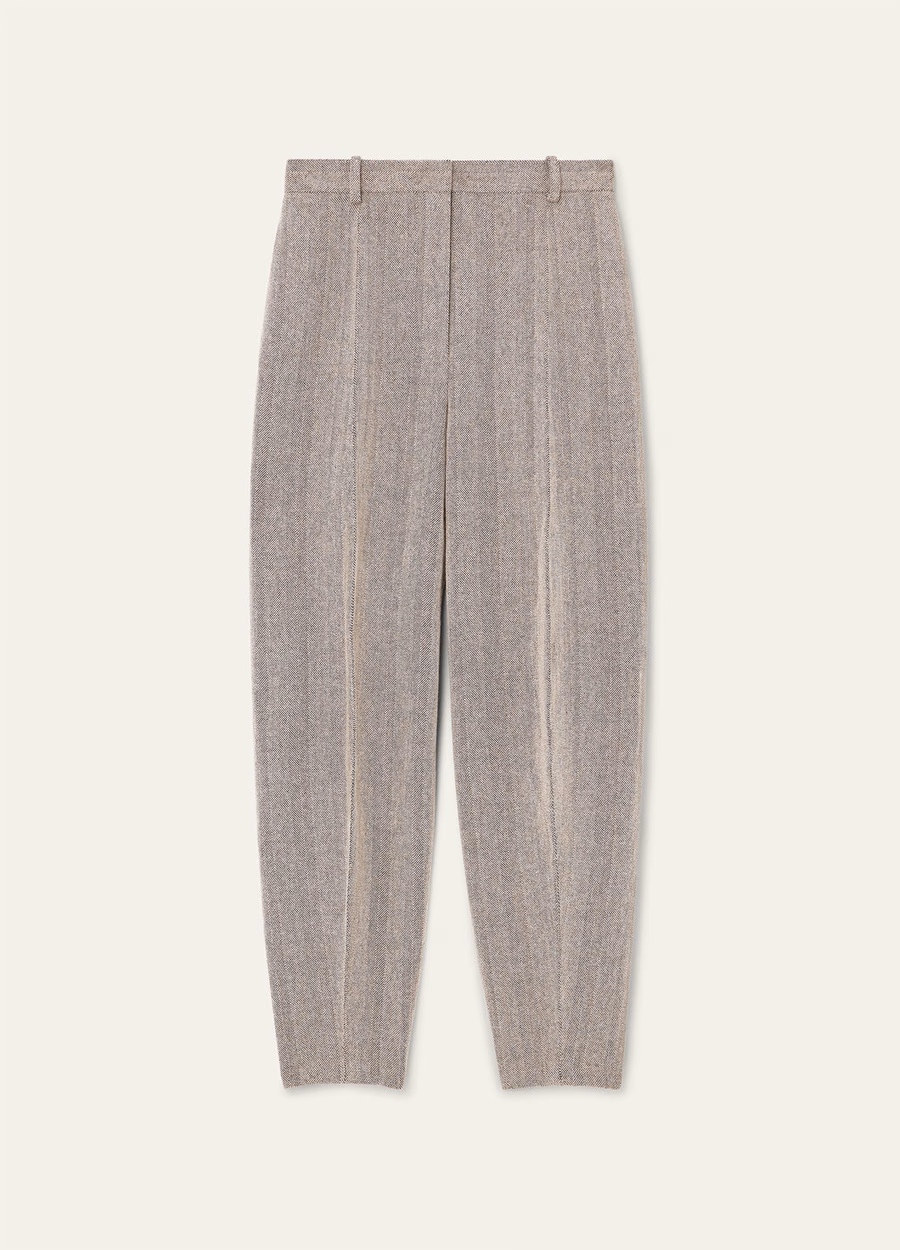 Dan Pants In Cashmere Virgin Wool Chalk/Black
