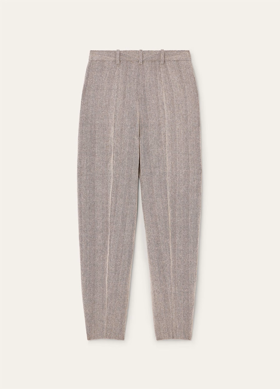 Dan Pants In Cashmere Virgin Wool Chalk/Black