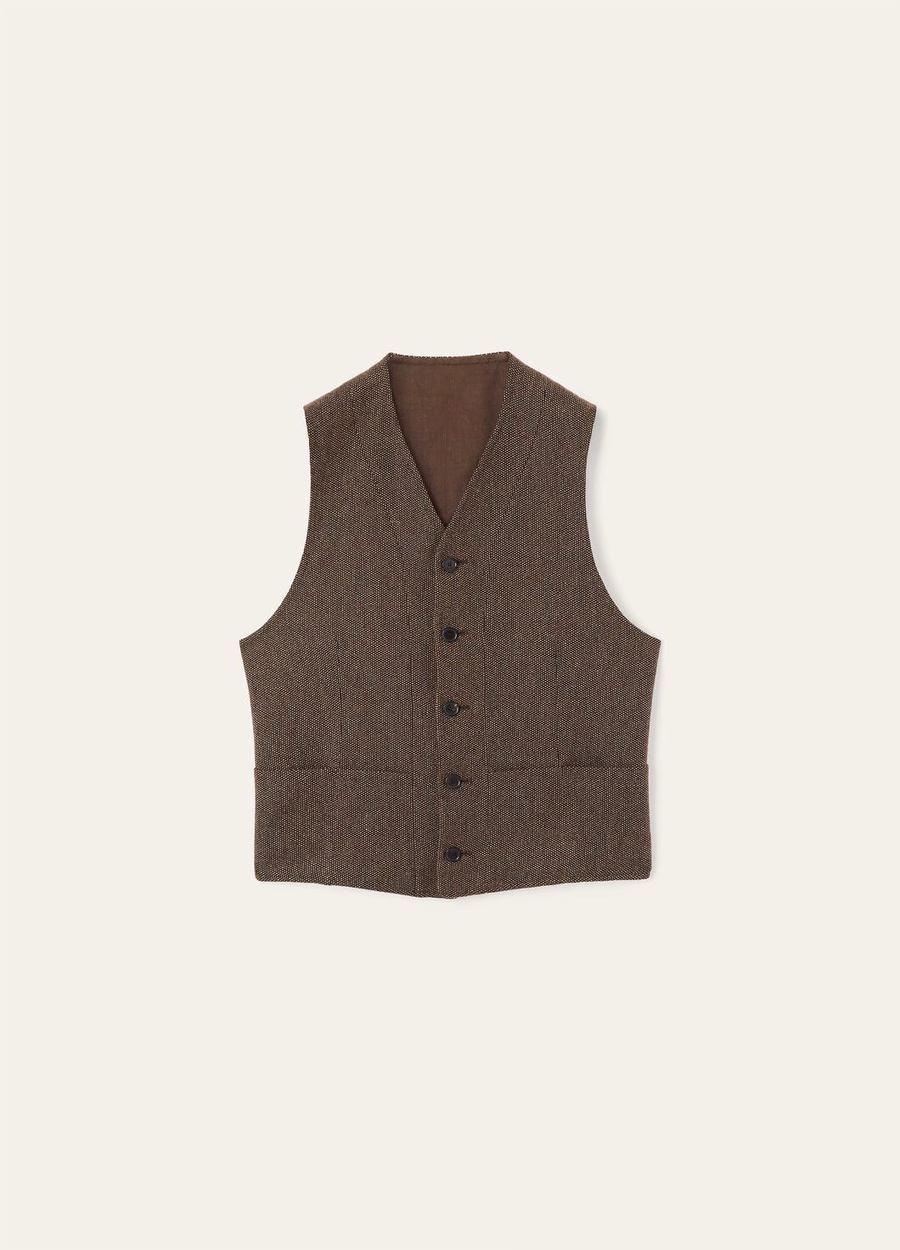 Drayton Cashmere Vest Virgin Wool - Rain System® Fancy Brown