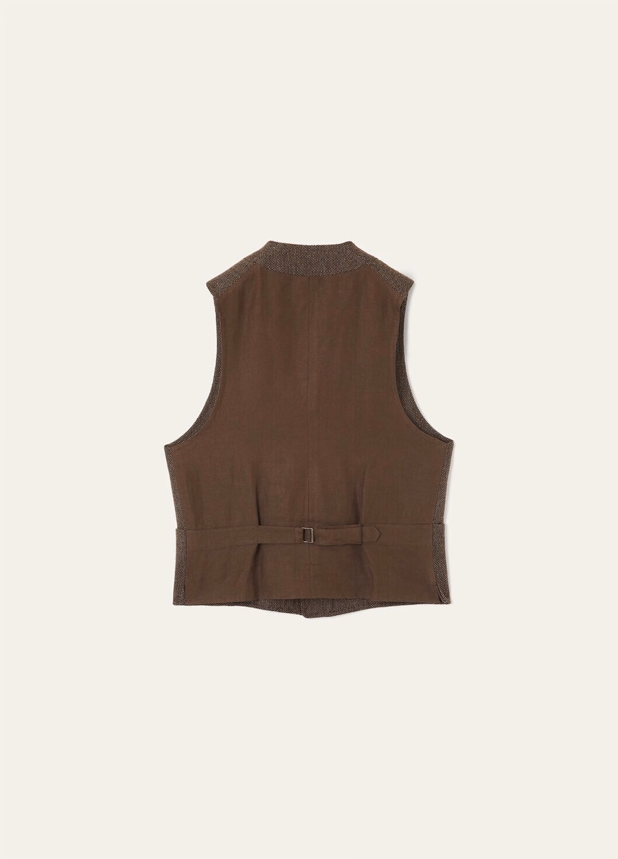 Drayton Cashmere Vest Virgin Wool - Rain System® Fancy Brown