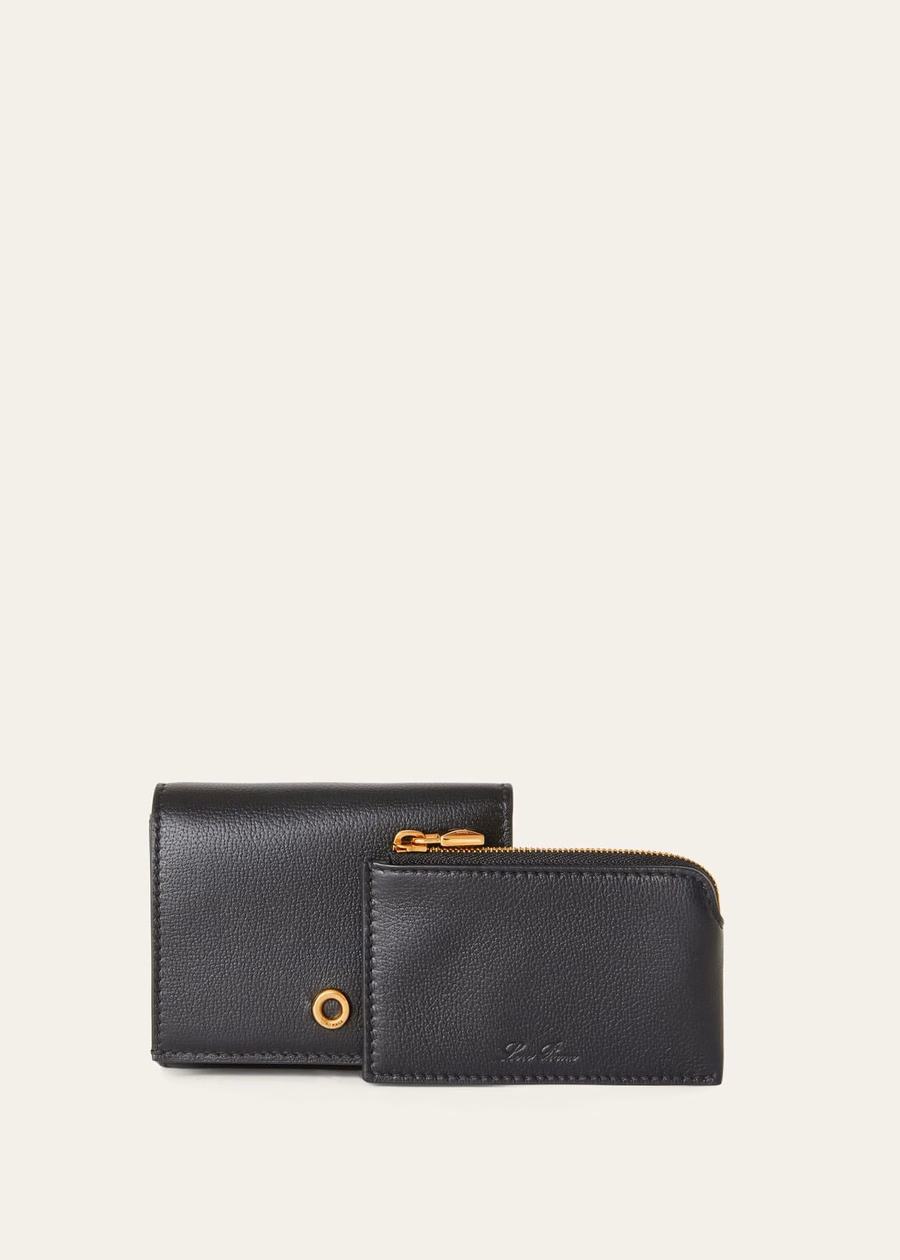 Black Grained Calfskin Wallet