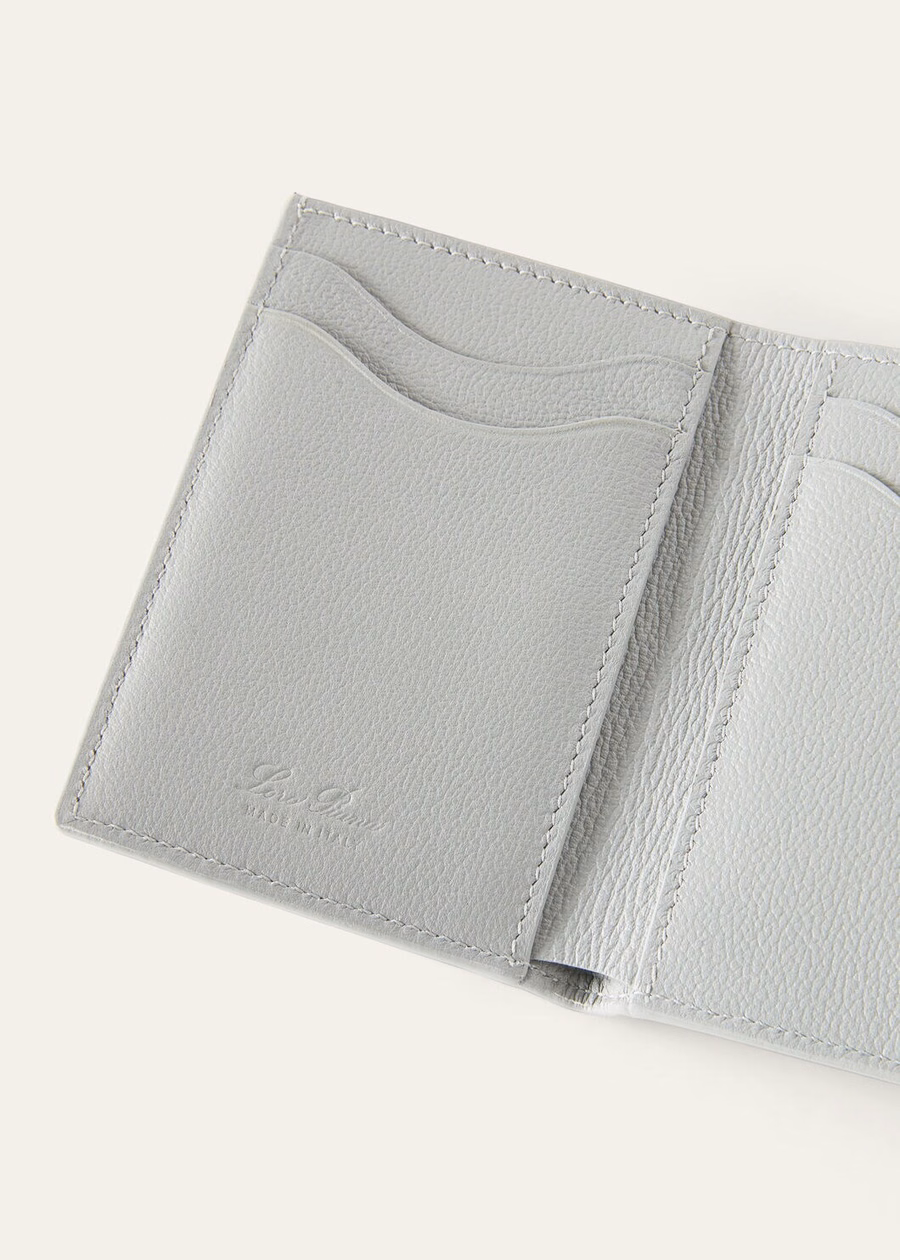 Eucalyptus/Antique Silver Grained Calfskin Wallet