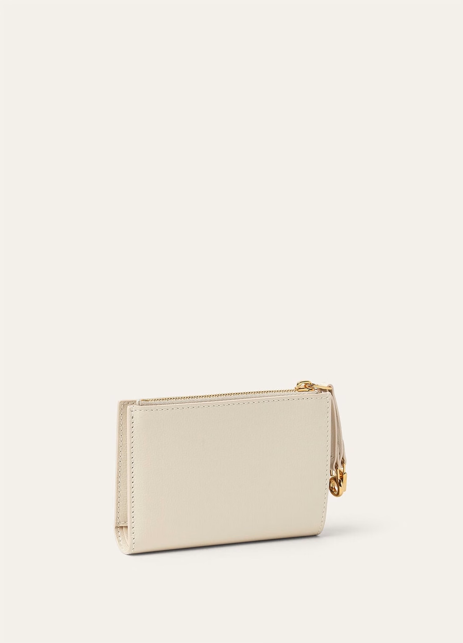 Extra Bifold Wallet Calfskin Light Travertine/Sun Gold