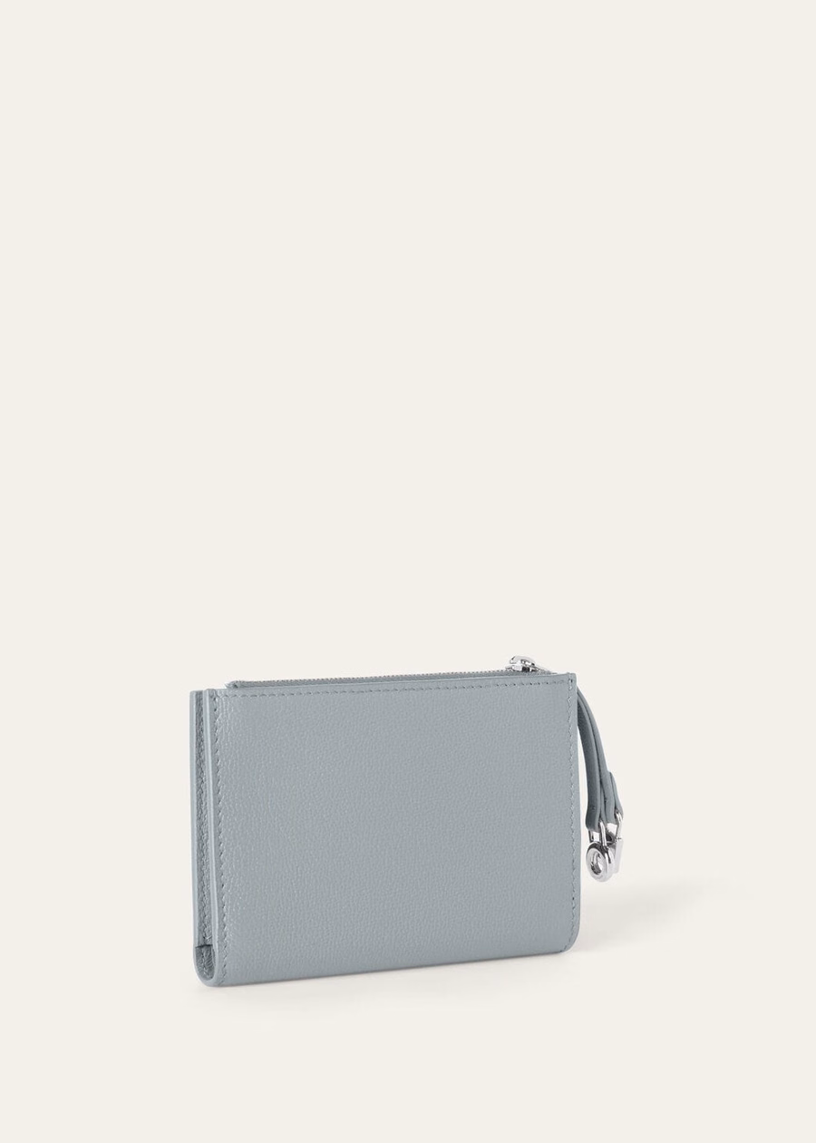 Extra Bifold Wallet Calfskin Eucalyptus/Antique Silver