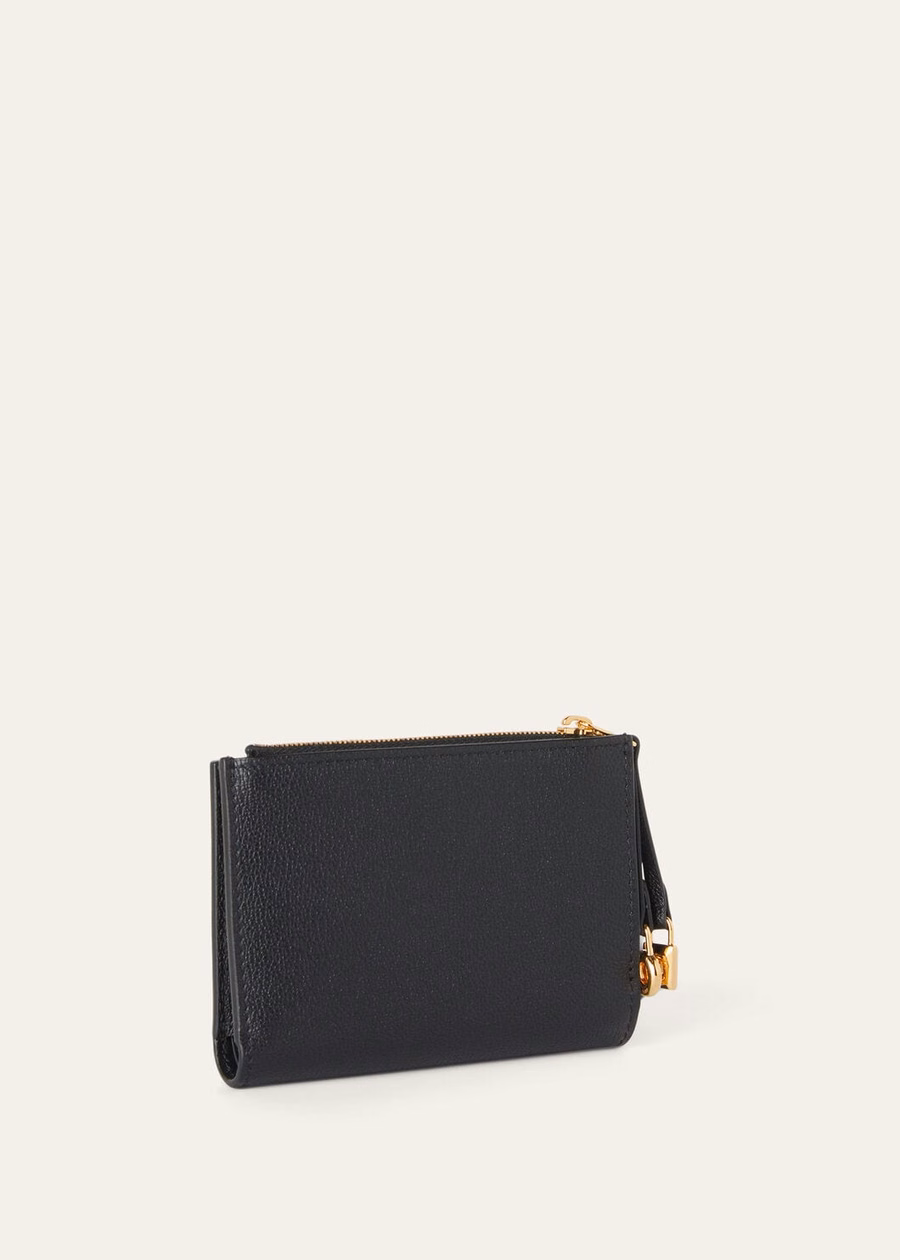 Extra Bifold Wallet Calfskin Black/Sun Gold